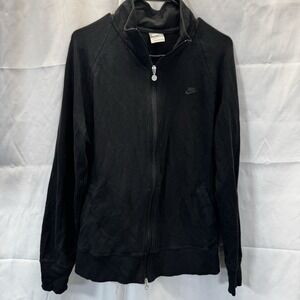 Nike Black Women's Zip Up Mock Neck Jacket Size XL